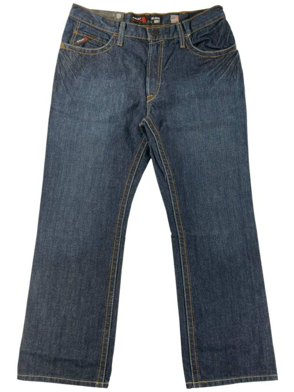 Ariat M4 Flame-Resistant Relaxed Boot Cut Jeans Shale Denim Men's Size 36x30 NEW